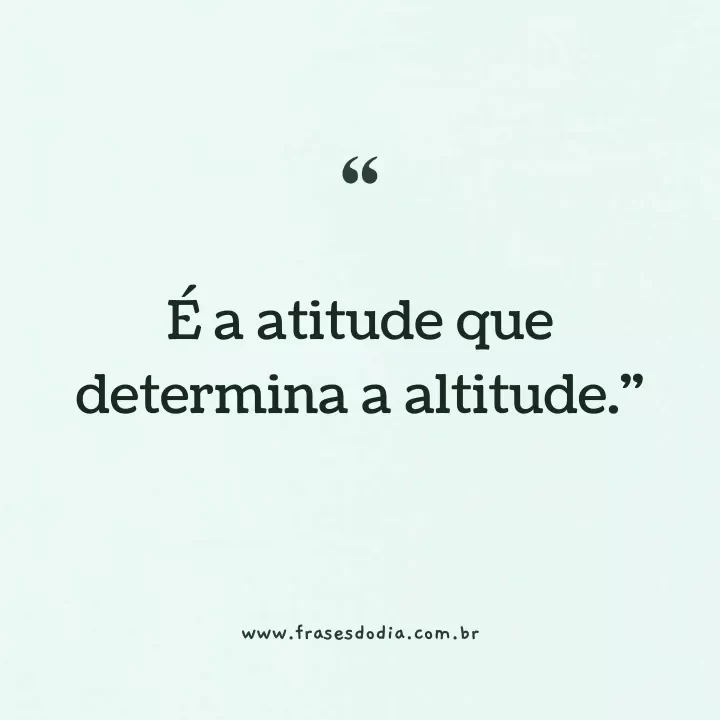frases de atitude É a atitude que determina a altitude.